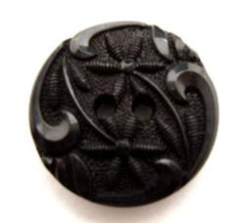 B13106 20mm Black Textured 2 Hole Button - Ribbonmoon