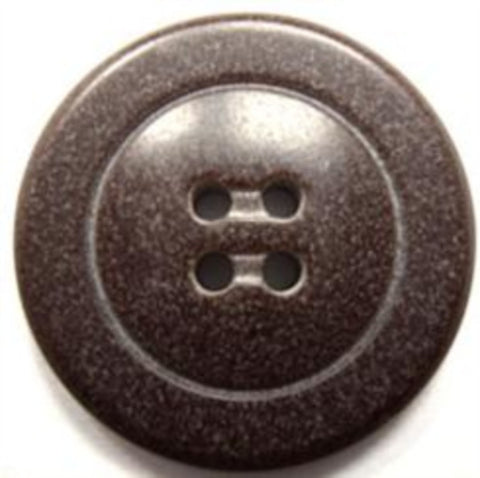 B15543 25mm Misty Dark Brown Speckled Bone Sheen 4 Hole Button - Ribbonmoon