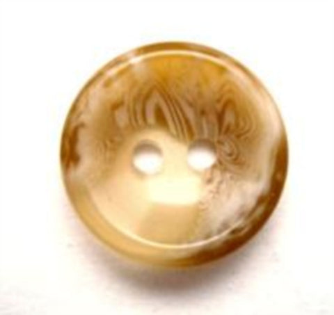 B7828 17mm Browns and Creams High Gloss 2 Hole Button - Ribbonmoon