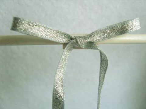 R5100 6mm Metallic Silver Textured Lame Ribbon - Ribbonmoon