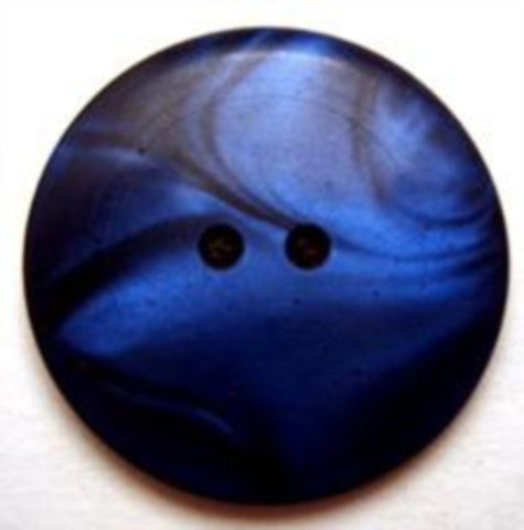 B7365 22mm Tonal Dark Royal Blue Pearlised 2 Hole Button - Ribbonmoon