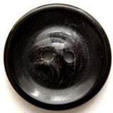 B6927 23mm Black High Gloss 2 Hole Button with a Centre Silver Shimmer - Ribbonmoon