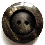 B6874 22mm Black and Shimmery Glitter Gold 2 Hole Button - Ribbonmoon