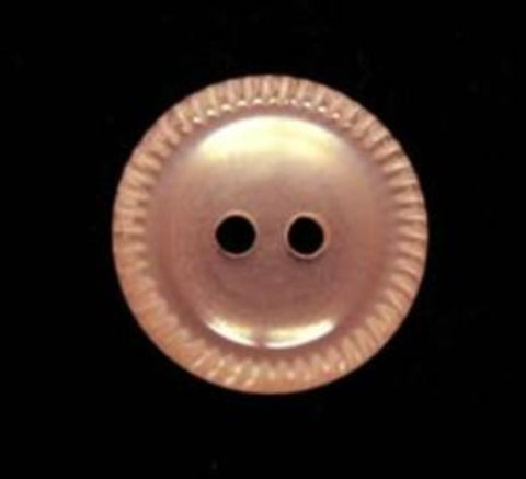 B17977 11mm Pinky Peach Polyester Mill Edge 2 Hole Button - Ribbonmoon