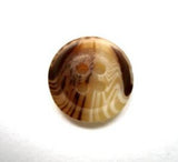 B16553 15mm Creams and Brown Bone Sheen 4 Hole Button - Ribbonmoon