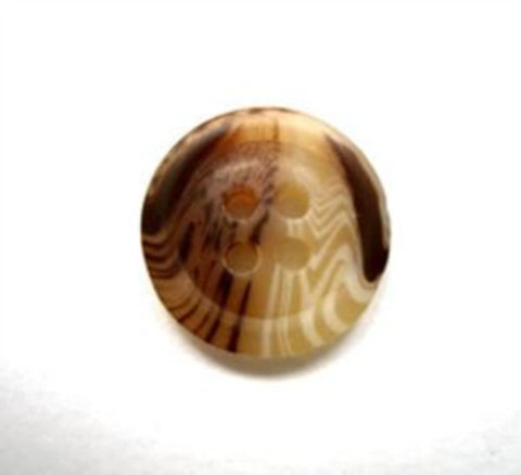 B16553 15mm Creams and Brown Bone Sheen 4 Hole Button - Ribbonmoon