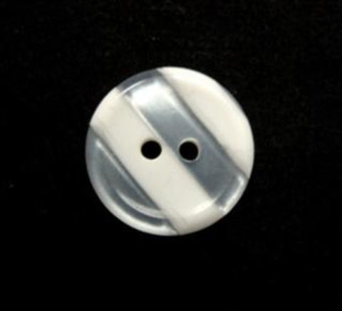 B16141 12mm Pearl and Bridal White Polyester Varigated 2 Hole Button - Ribbonmoon