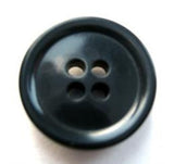 B17426 19mm Charcoal Grey Gloss 4 Hole Button - Ribbonmoon