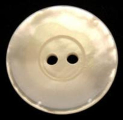 B9948 23mm Ivory Pearlised Shimmery 2 Hole Button with an Iridescence - Ribbonmoon