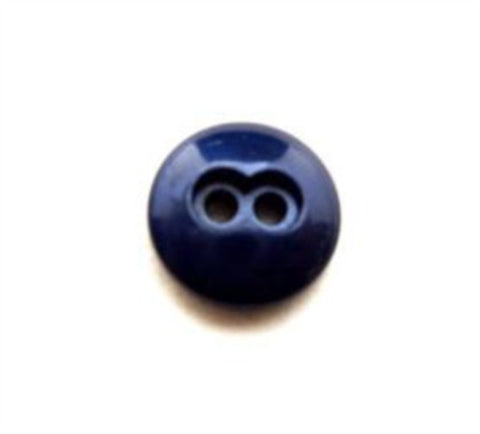 B9400 11mm Metallic Royal Blue Domed 2 Hole Button - Ribbonmoon