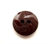 B13598 15mm Dark Brown Matt and Gloss Textured 2 Hole Button - Ribbonmoon