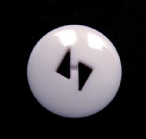 B16050 18mm Pale Grey High Gloss Button with Unusual Holes - Ribbonmoon