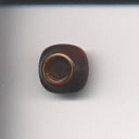 B3171 17mm Brown and Amber Ceramic Chunky Shank Button