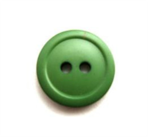 B9299 14mm Deep Green Matt 2 Hole Button - Ribbonmoon