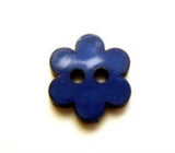 B7668 12mm Pale Navy Flower Shape Gloss 2 Hole Button - Ribbonmoon