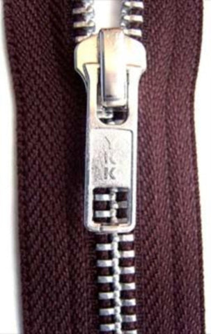 Z4778 30cm Brown YKK Metal Teeth No.5 Open End Zip - Ribbonmoon