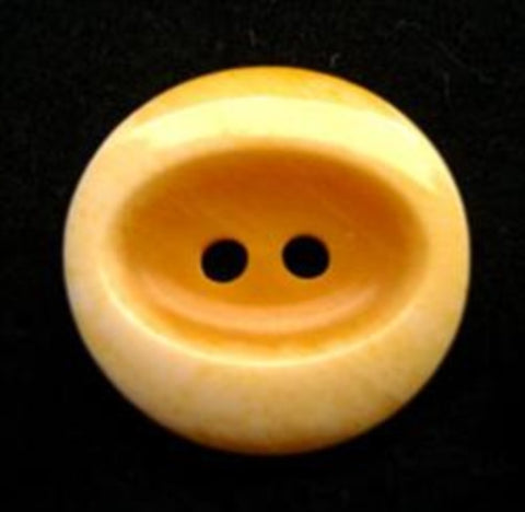 B13244 19mm Frosted Golden Yellow Gloss  Oval Centre 2 Hole Button - Ribbonmoon