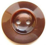 B5197 23mm Mid Brown Pearlised Polyester 2 Hole Button - Ribbonmoon