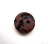 B13167 12mm Deep Mauve and Black 2 Hole Button - Ribbonmoon