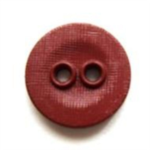 B5892 14mm Firebrick Lightly Textured Linen Effect 2 Hole Button - Ribbonmoon