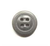 B15538 15mm Mid Grey Bone Sheen 4 Hole Button - Ribbonmoon