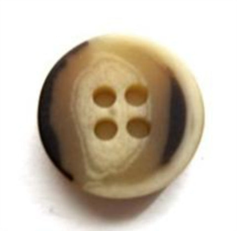 B5985 15mm Creams and Brown Chunky Bone Sheen 4 Hole Button - Ribbonmoon