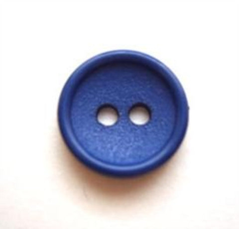 B8321 14mm Royal Blue Matt Centre 2 Hole Button - Ribbonmoon