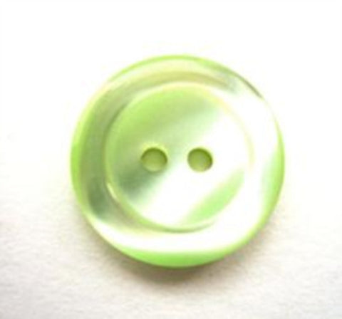 B13397 17mm Tonal Mint Green Polyester 2 Hole Button - Ribbonmoon