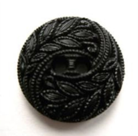 B17714 20mm Black Domed Textured Design 2 Hole Button - Ribbonmoon