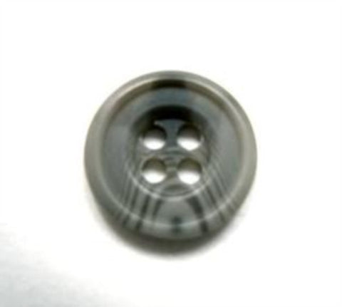 B16507 15mm Smoked and Mid Grey Soft Sheen 4 Hole Button - Ribbonmoon