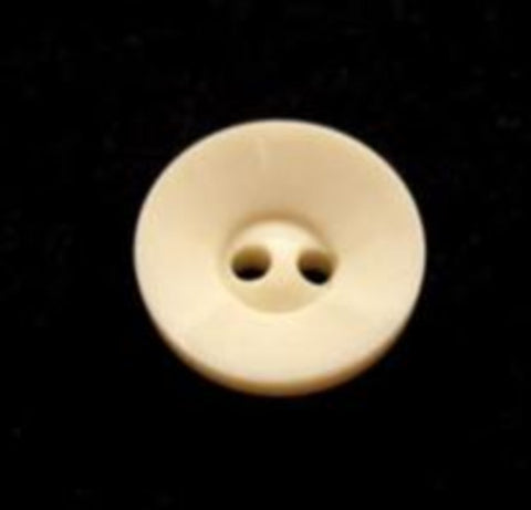 B8336 13mm Cream High Gloss Deep Backed 2 Hole Button - Ribbonmoon