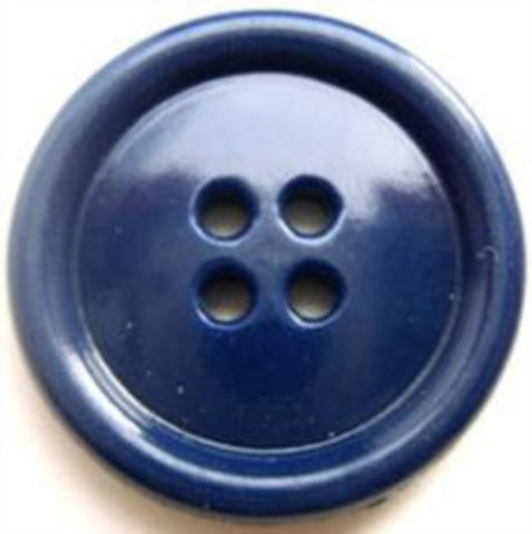 B8969 25mm Dark Dusky Royal Blue Glossy 4 Hole Button - Ribbonmoon