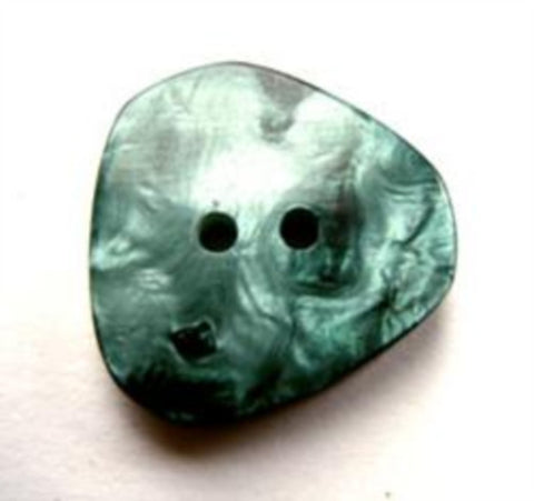 B17699 19mm Tonal Petrol and Greens Vivid Shimmer 2 Hole Button - Ribbonmoon