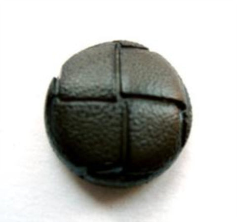 B8579 18mm Dark Sage Green Leather Effect "Football" Shank Button - Ribbonmoon