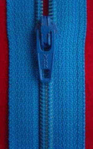 Z0254 YKK 51cm Blue Nylon No.3 Closed End Zip - Ribbonmoon