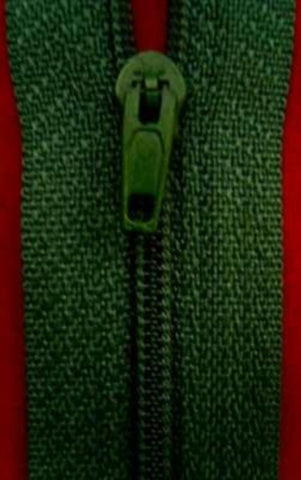 Z0561 46cm Deep Bottle Green Nylon Pin Lock No.3 Closed End Zip - Ribbonmoon