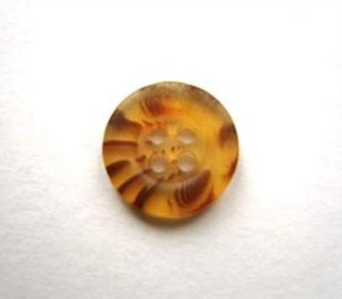 B16788 12mm Semi Transparent Brown Bone Sheen 4 Hole Button - Ribbonmoon