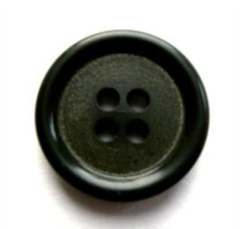 B17432 19mm Dark Green Grey 4 Hole Button - Ribbonmoon