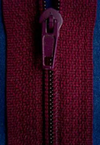 Z0571 46cm Deep Wine Nylon Pin Lock No.3 Closed End Zip - Ribbonmoon