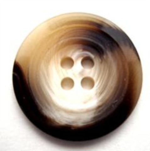 B9844 20mm Creams and Dark Brown Aaran 4 Hole Button - Ribbonmoon