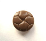 B12486 15mm Pastel Brown Nylon Leather Effect Shank Button - Ribbonmoon