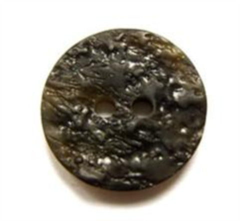 B11187 18mm Dark Greens Tonal Stone Effect Surface 2 Hole Button