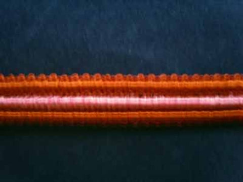 FT380 10mm Dark Rose Pink and Sable Brown Corded Braid - Ribbonmoon