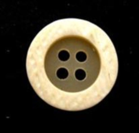 B6533 18mm Honey Aaran Stone Effect Rim, Matt Centre 4 Hole Button - Ribbonmoon