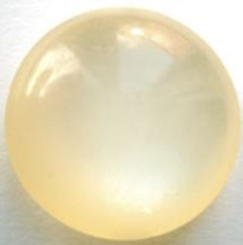 B6097 23mm Pale Lemon Chunky Domed Polyester Pearlised Shank Button - Ribbonmoon