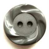 B8574 19mm Grey Matt Centre 2 Hole Button - Ribbonmoon