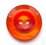 B5824 16mm Deep Orange Pearlised Polyester 2 Hole Button - Ribbonmoon