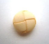 B16219 15mm Pale Butterscotch Leather Effect "Football" Shank Button - Ribbonmoon