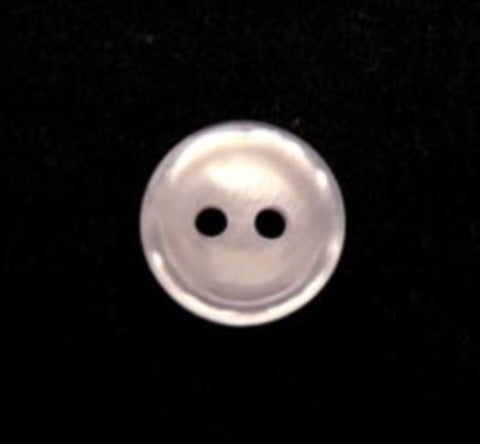 B9061 11mm Tonal Pale Grey Polyester Shimmery 2 Hole Button - Ribbonmoon