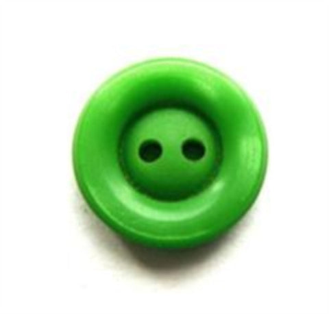 B7241 15mm Bright Emerald Green Chunky Matt Centre 2 Hole Button - Ribbonmoon